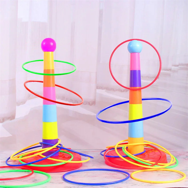 "Colourful Ring Toss & Stacking Cups Game Set"