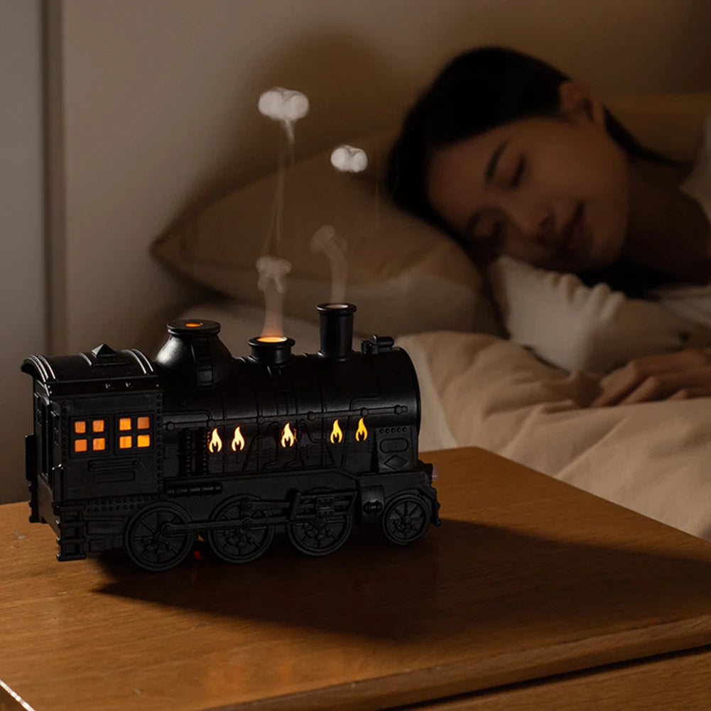 "Train-Shaped Essential Oil Diffuser:Cool Mist Humidifier"