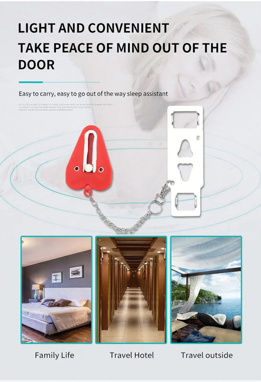 "SafetyFirst: Portable Door Lock for Home, Hotel, or Travel"