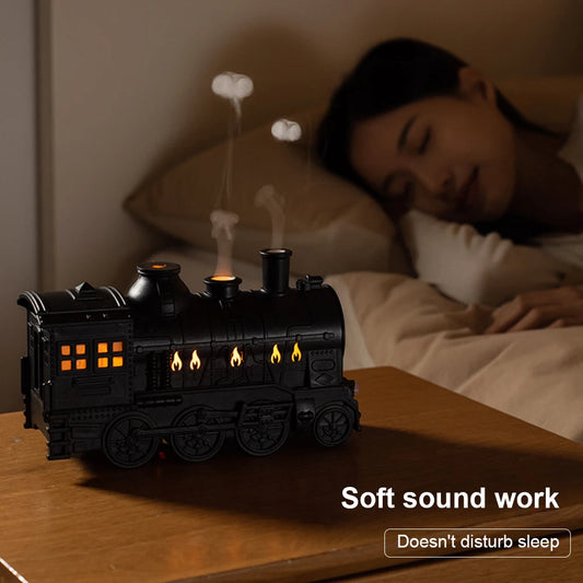 "Train-Shaped Essential Oil Diffuser:Cool Mist Humidifier"