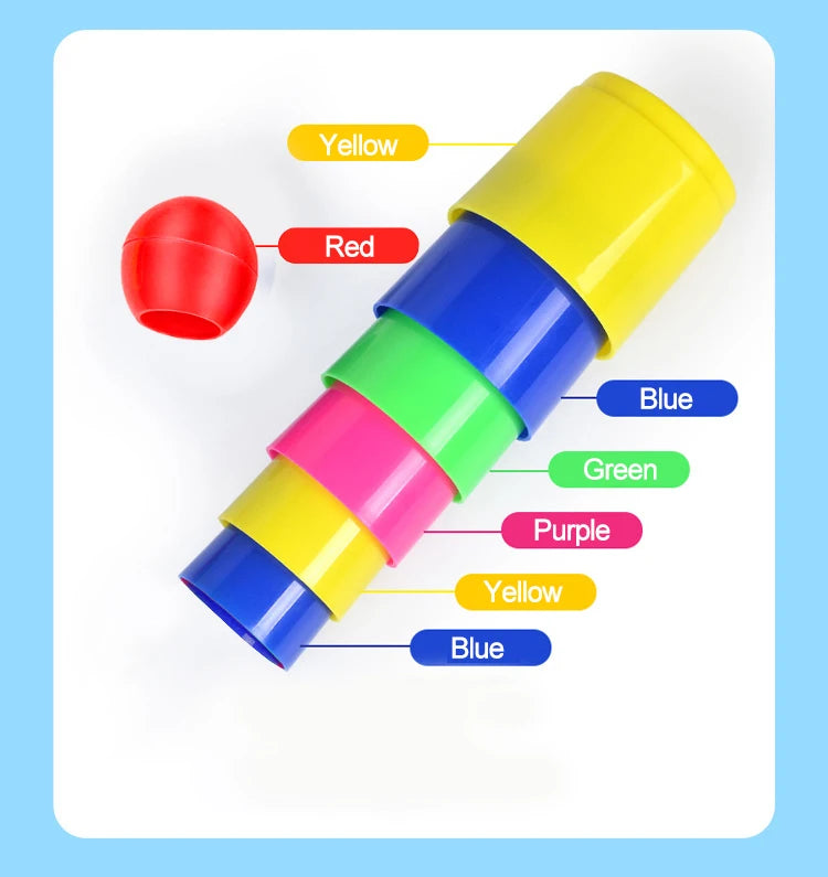 "Colourful Ring Toss & Stacking Cups Game Set"