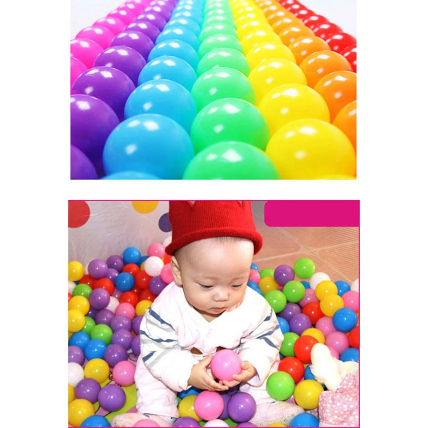 "Baby Ocean Balls"- Soft Plastic Colourful Play Balls